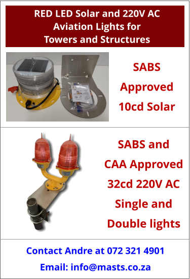 Aviation lights - solar and 220V AC