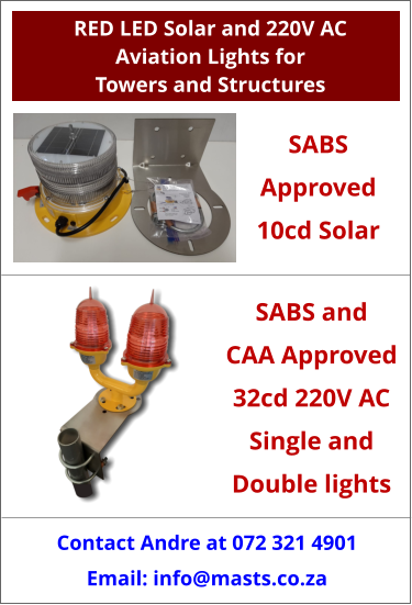Aviation lights - solar and 220V AC